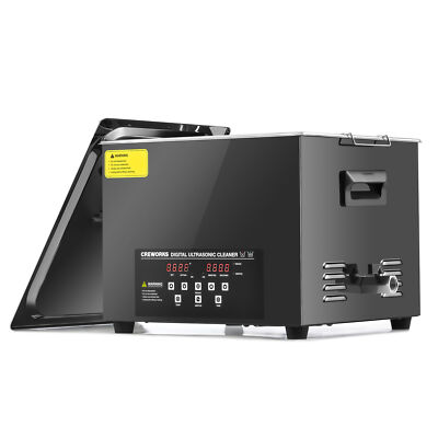 CREWORKS 2L to 30L Ultrasonic Cleaner Titanium Steel w/ Degas & Gentle Mode