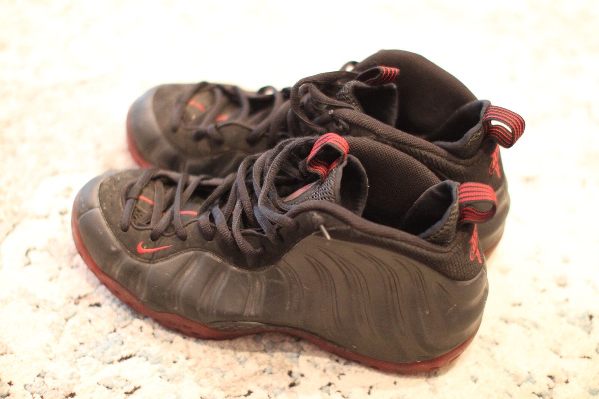 Nike Foamposite 0ne Black w/ Red Cough Drop 314996-006 Size 10. RARE? Nike Air Foamposite One Cough Drop Black Varsity Red  main image 3