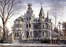 Haunted Halloween Victorian Spooky Littlefield House Hand SIGNED Randy Souders