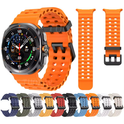 Silikon Uhrenarmband Armband für Samsung Galaxy Watch Ultra 47mm 2025 Ersatzband