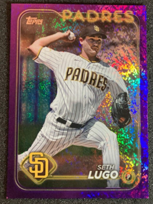 2024 Topps #291 Seth Lugo PURPLE FOIL SP 609/799. San Diego Padres