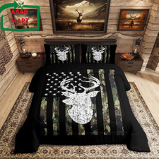 Camo Twin Bedding Set for Boys Army Green Camo American Flag Comforter Set,Teen