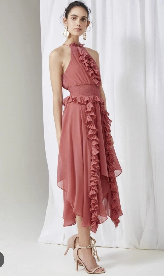 Keepsake pink store ruffle dress