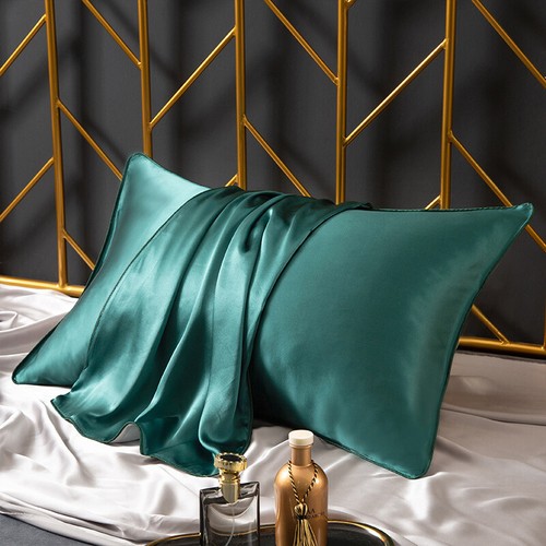 2 Pcs/lot 100% Real Mulberry Silk 19 Momme Envelope Pillowcase Queen 29 inX19 in - Picture 11 of 25