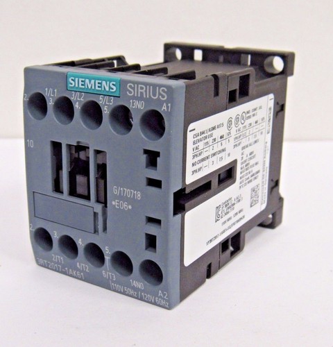 NUEVO CONTACTOR IEC SIEMENS 3RT2017-1AK61 SIRIUS 3 POLOS 12 AMP 120 VAC 1 No. Fabricado AUXILIAR. - Imagen 4 de 5