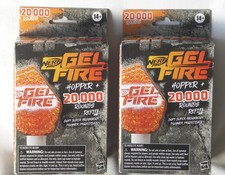 2 Nerf Pro GelFire Hoppers 20,000 Rounds Refill Lot Orange Hasbro Collectibles