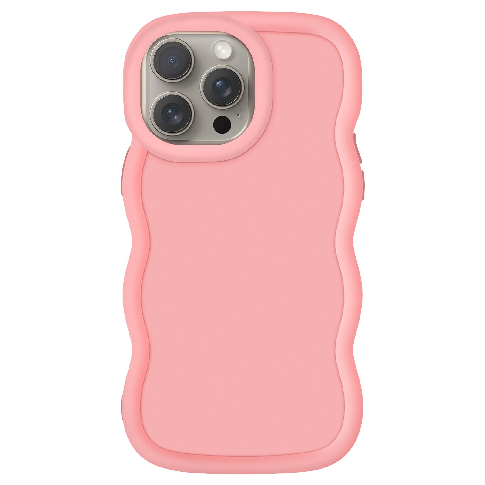 Coque iPhone 15 Pro Avizar Rose Candy Anti-Trace et Anti-Chute en Silicone