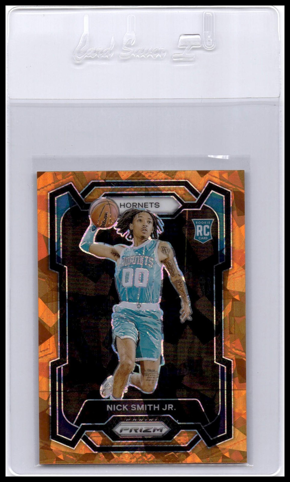 2023-24 Panini Prizm #135 Nick Smith Jr. Prizms Orange Ice