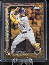 2025 Topps Gilded Collection Jackson Chourio Gold Wave Refractor 74/75