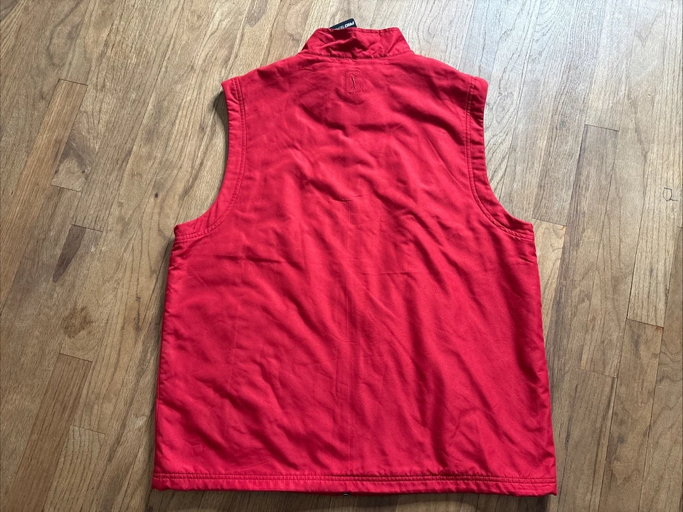 PGA Gulf Tour Vest Jockey Red Full Zip Men’s Large Pro Series NWT - Image 2 of 4