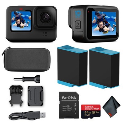 GoPro HERO10 Black (HERO 10) - Waterproof Action Camera With Front LCD and Touch