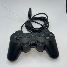 Sony PlayStation 2 PS2 DualShock 2 Wired Controller Black SCPH-10010 Not Tested