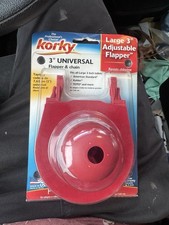 Korky 3" Universal Toilet Flapper w/ Chain, Red Rubber, #3060- Made in USA