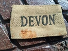 WW2 DEVON REG SLIP ON TITLE