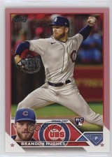 2023 Topps Series 1 Mother's Day Hot Pink 36/50 Brandon Hughes #97 gb2