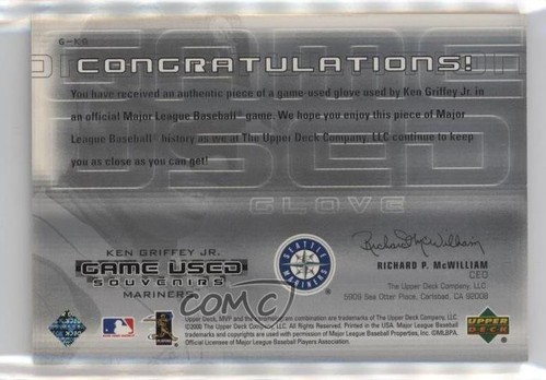 2000 Upper Deck MVP Game Used Souvenirs Glove Ken Griffey Jr #G-KG HOF - Bild 2 von 3