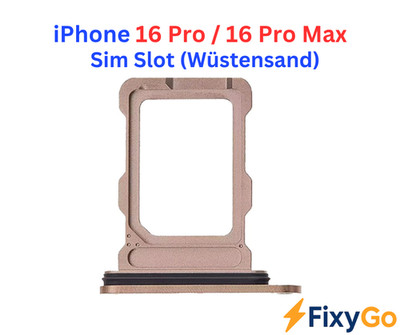 iPhone 16 Pro / 16 Pro Max SIM Karten Slot Halter Ersatz SIM Tray Wüstensand