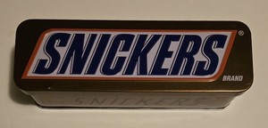 Snickers Tin Container Stash Box Storage Empty 