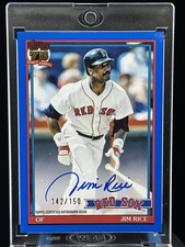 2026 Topps Series 1 Jim Rice Blue Auto 1991 Topps Baseball /150 #91AJRI Red Sox