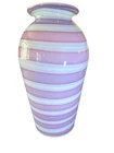 Vintage Italian Handblown Murano Style Lavender Glass Floor Vase