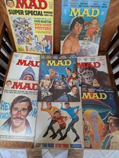 Vintage MAD Magazine Lot of 8 (1976-1980) Star Wars Star Trek Alien Jaws Rocky