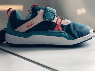 Sfoli 100% Wasserdicht Barfußschuhe Sneaker Schuhe Klett Mädchen Türkis 34 Neu