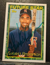 1994 Topps Future Star GARRETT ANDERSON Auto Autograph Card #84 CALIFORNIA ANGEL