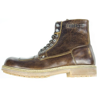 Helstons Mountain Motorcycle Motorbike Leather Boots Aniline Brown