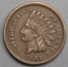 VF 1862 C/N Indian Head Penny. #69 z