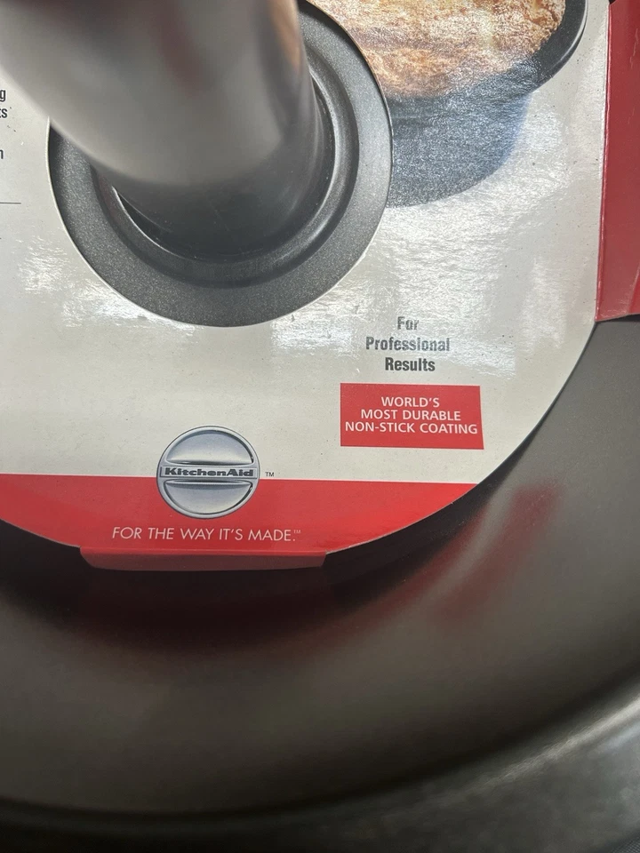 KITCHENAID ANGEL Comida Resistente 9" Antiadherente 2 PC Cake Pan Bundt Tubo New - Imagen 3 de 4