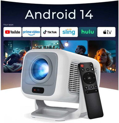 Portable 1080P Smart Projector with WiFi 6, Bluetooth 5.4, Auto Focus & Keystone