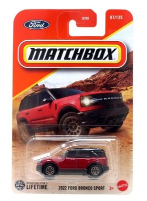 2022 FORD BRONCO SPORT AWD SUV MATCHBOX MATTEL NIB DIECAST CAR RED DIORAMA MODEL