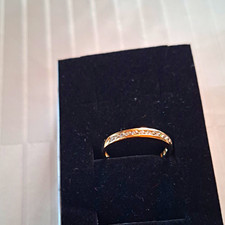 14K Gelbgold Ring 585 GOLD Bandring Zirkonia ...