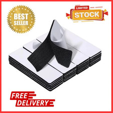 20 X Heavy Duty Hook  Loop Adhesive Strips 1x4  Black Sticky Back Fastener