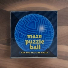 3D Maze Puzzle Ball Brain Teaser Game Blue 