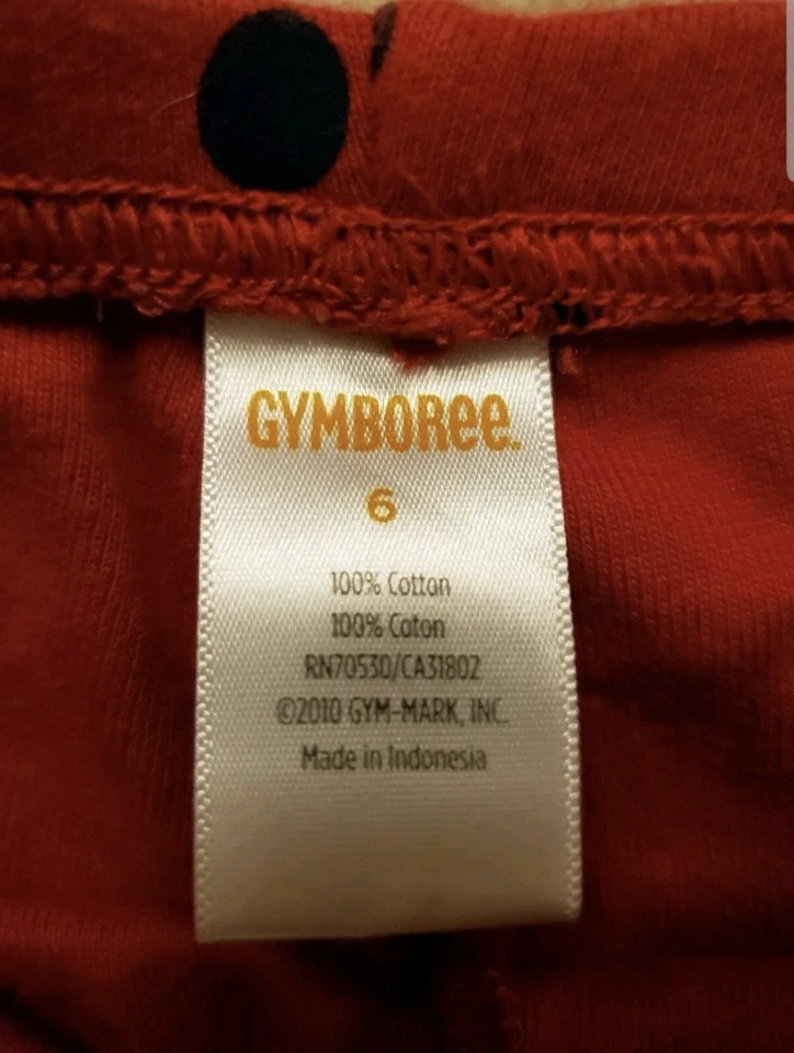 Pantalones de pijama Gymboree para niñas talla 6 rojos Foto 2 de 3