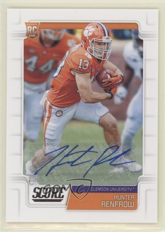 2019 Score Rookies Signatures Hunter Renfrow #385 Auto 02xt