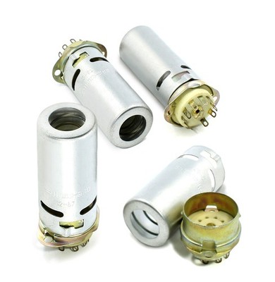 4pcs 9-pin Ceramic Tube Socket Shield 70mm USSR for E182CC 12AX7 ECL82 6N30P-DR