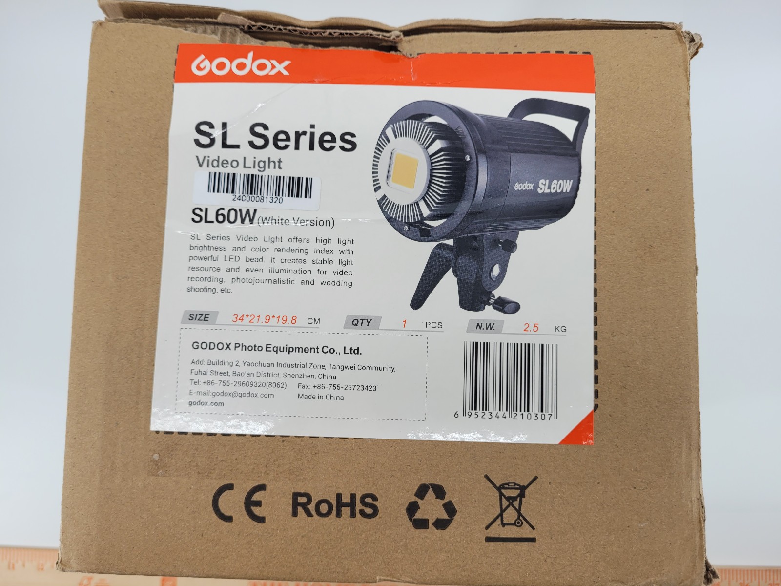 Godox SL-60W LED Video Light 5600K LCD Display-Remote Control (Daylight-White)