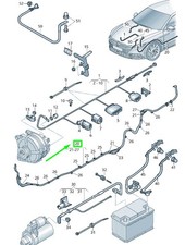 Arnés de cableado de batería Volkswagen Arteon 3H7 3Q0971227D, pieza original