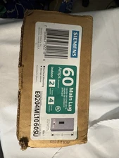 Siemens EQ 60 amps 120/240 volt 2 space 4 circuits Surface Main Lug Load Center