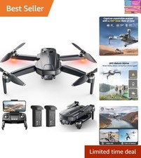 Drones with Camera for Adults 4k, GPS RC Drone FPV Foldable Quadcopter for Be...