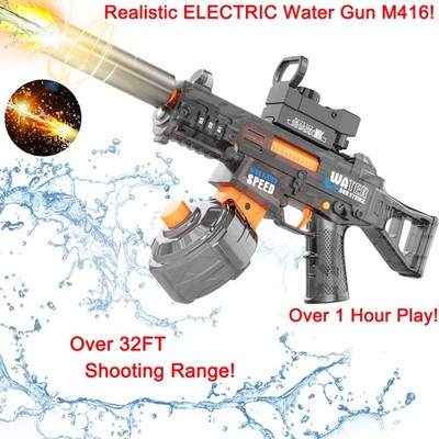 Electric Water Gun Realistic Gun M416 with High Capacity Powerful Squirt Gun Toy
