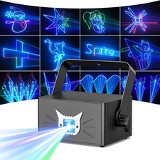 Rechargeable 3D APP Animation RGB Full Color Projector Laser Stage Lights Effect
