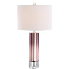 JYL1069B Edward 27" Glass/Crystal LED Table Lamp Contemporary Transitional Be...