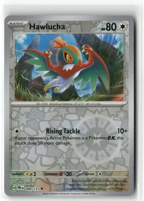 Pokemon Scarlet & Violet Prismatic Evolutions Hawlucha #089/131 Reverse Holo EN