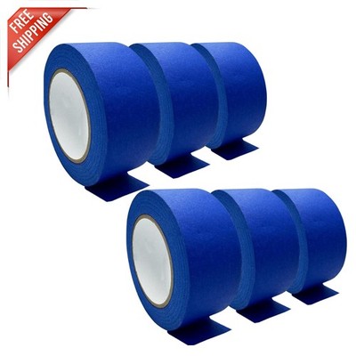 6 Rolls Blue Painter's Tape 1.88in x 60.1yd, No Residue, Perfect for Art & Pa...