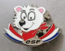 ESF Ski Medal Brooch Badge "BOY" Patent Level Test Child 