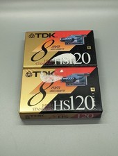 Lot Of 2 TDK 8mm High Standard HS120 Camcorder Video Cassette Tapes NEW SEALED