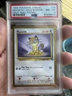 Pokemon Meowth Jungle Gold Border Fruit Roll Promo PSA 8! Very Rare! Low Pop!